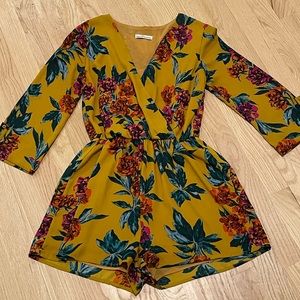 Mustard Floral Romper